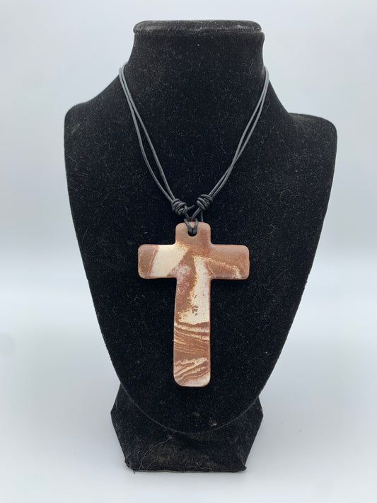 Cross Pendant - Marbled