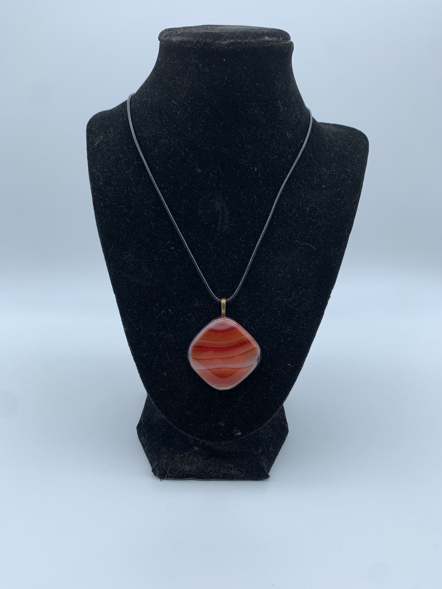 Glass Pendant - Orange Fire