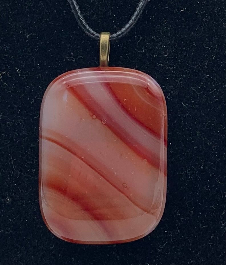 Glass Pendant - Orange Fire